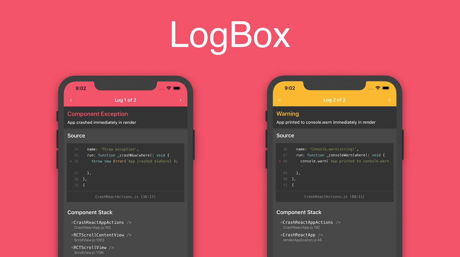 Screenshot of LogBox